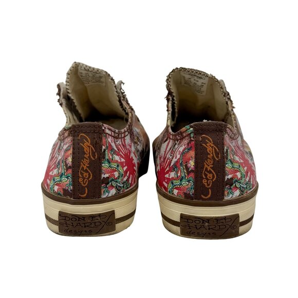 Vtg Y2K Ed Hardy Tattoo Canvas Sneakers | Streetwear Grunge Skater McBling Indie - Picture 7 of 16